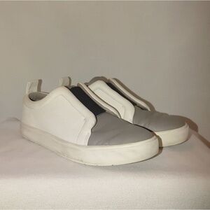Vince Sneaker Caden Leather‎ Slip-on Colorblock White Gray Black 6.5 36.5 Casual